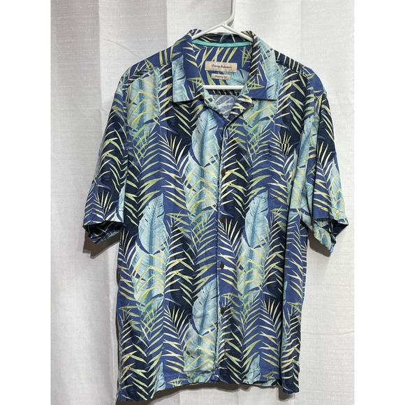 Tommy Bahama Silk Hawaiian Button Down Large EUC! - Picture 2 of 6